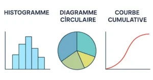 Représentation graphique statistique - Exemples d'histogramme et diagramme circulaire