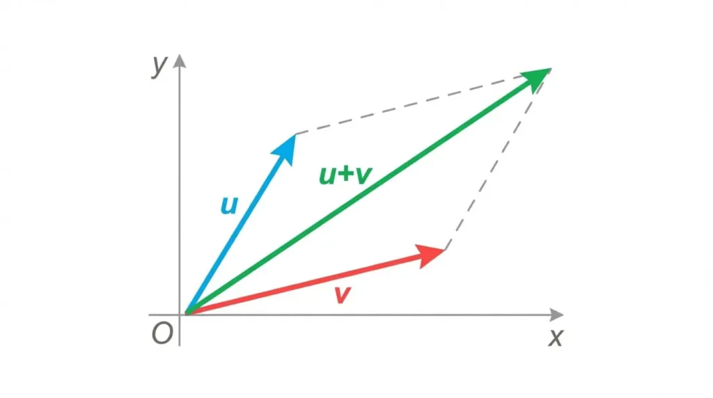 Espace Vectoriel - l'addition de deux vecteurs dans le plan R²