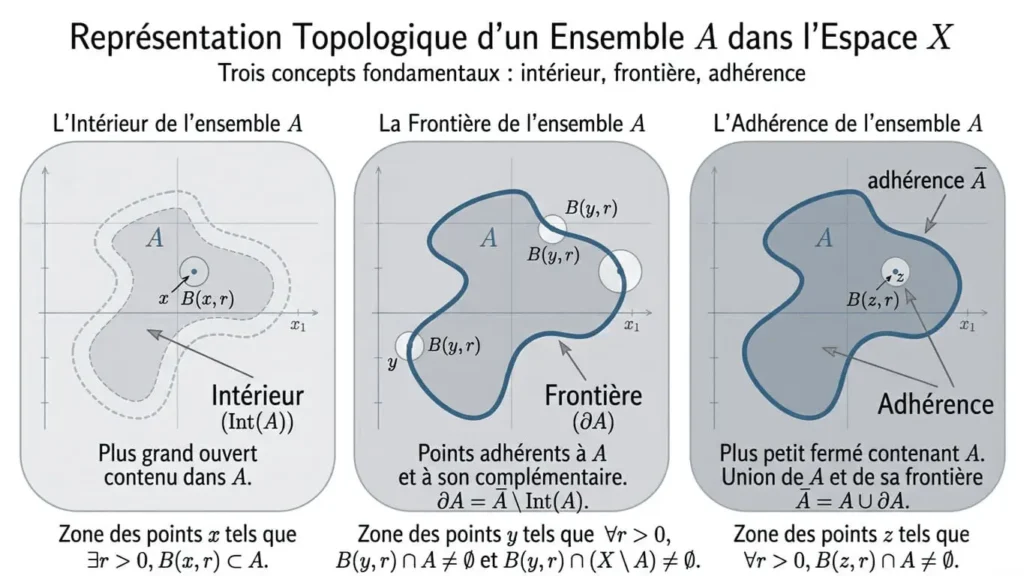 Schéma topologie : intérieur, adhérence et frontière