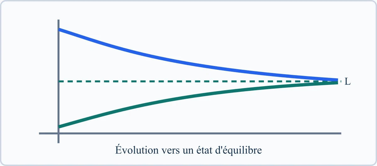 Évolution vers un état d'équilibre